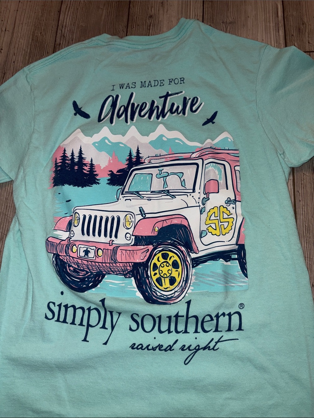 NWOT Womenโs Simply Southern Mint Short Sleeve shirt Small